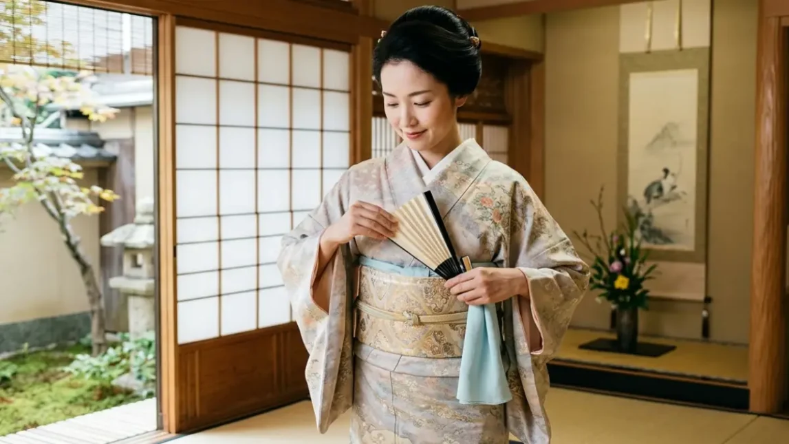着物扇子の差し方完全マニュアル｜立礼・座礼での上品な作法と見せ方