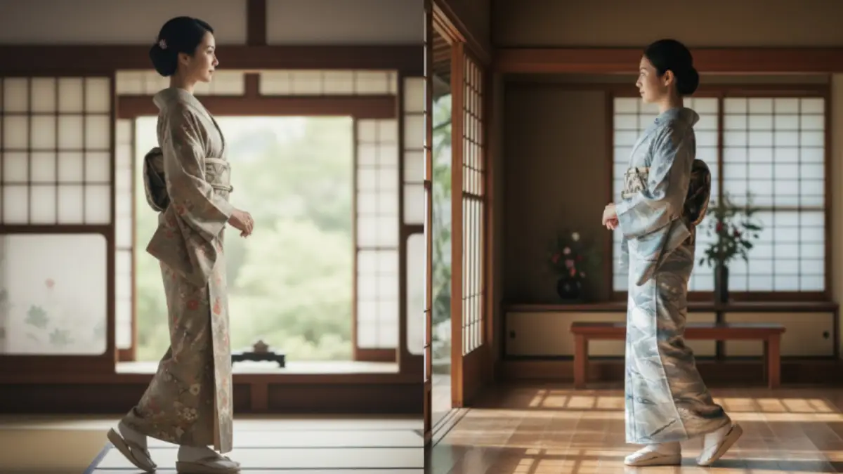 着物横 から見ても崩れない着付けと袴の整え方ポイント