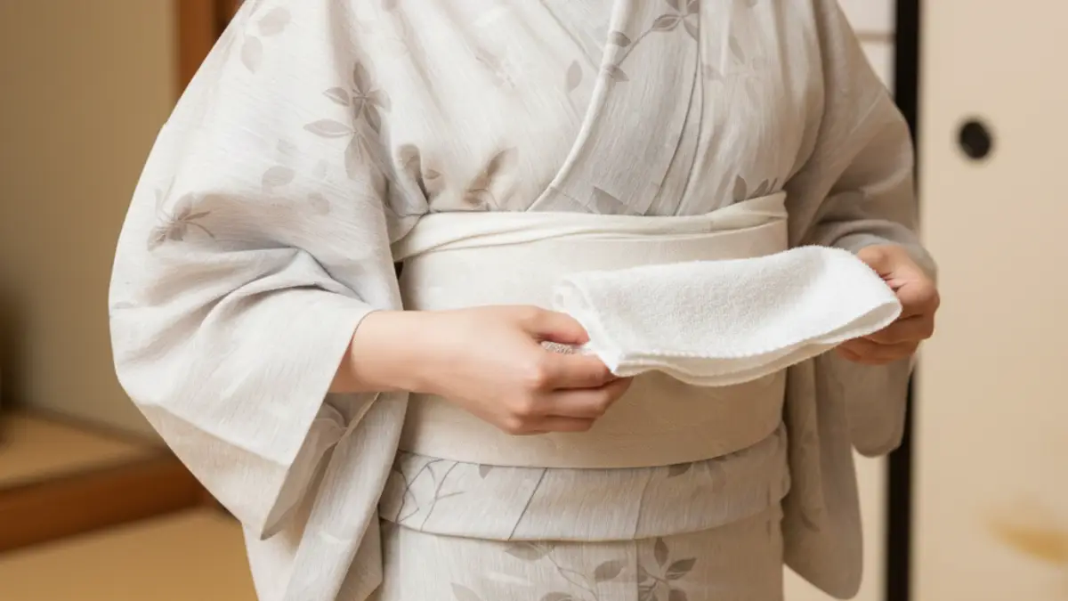 帯は外すか緩めるかの判断 着物の帯を緩めたり外したりして苦しさを軽減する調整イメージ