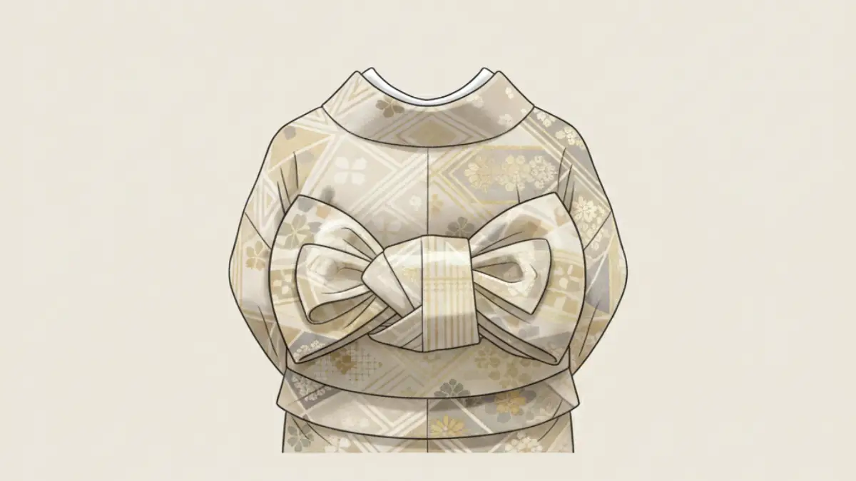 帯結びを結び直さずに整える流れを解説するイメージ