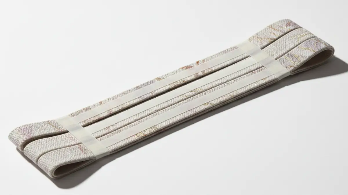 三重仮紐の三本ゴム構造が分かる着付け小物の拡大イメージ