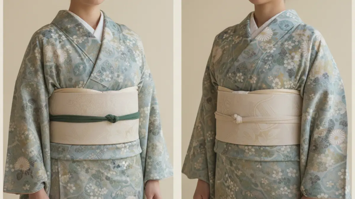 帯締め 代わりを考えるための帯締めありなし比較