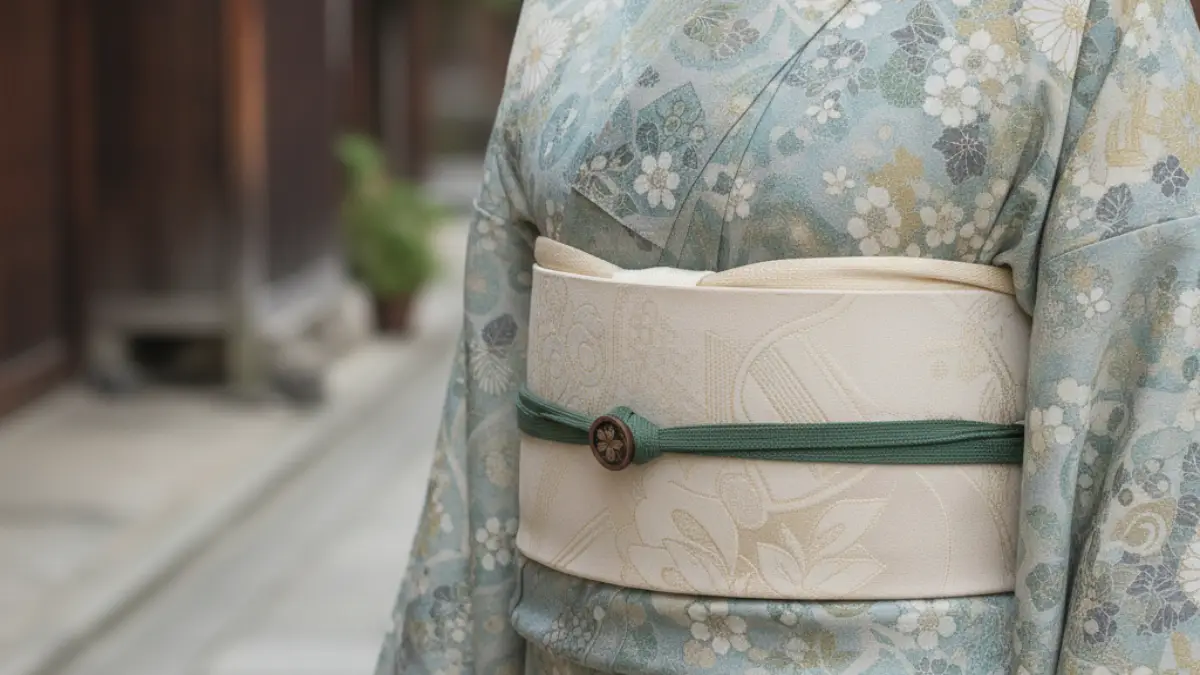 三分紐を使った帯締め 代わりの帯周り