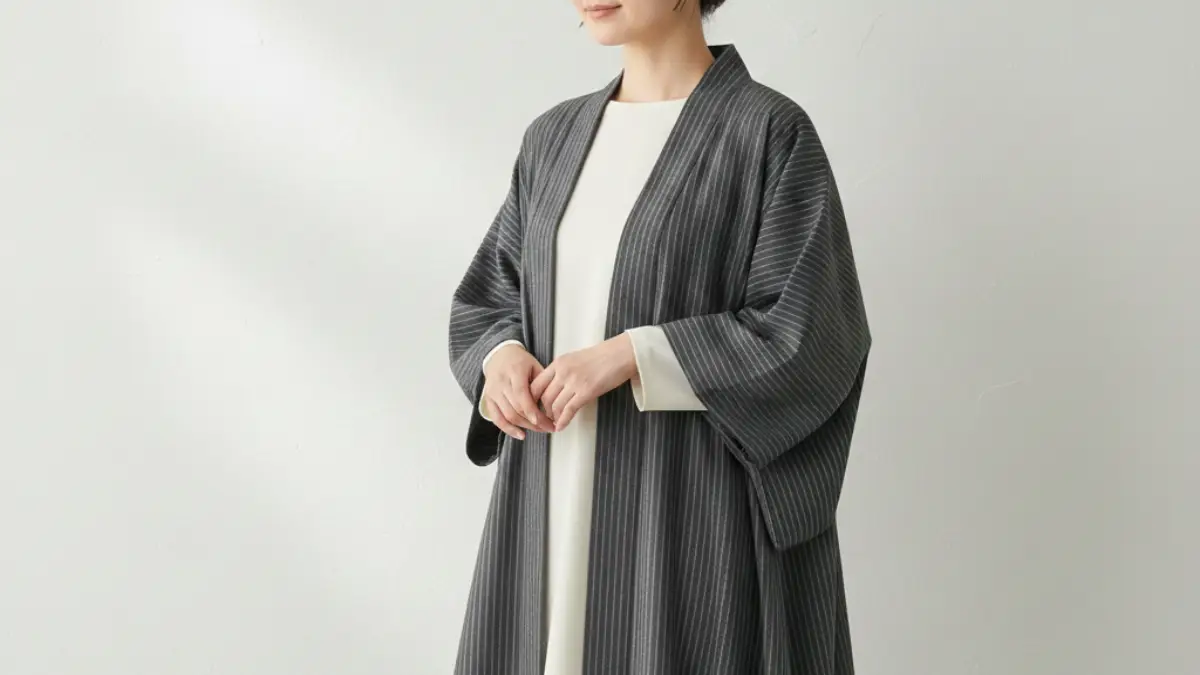 羽織とワンピースの洋服合わせ 羽織をワンピースに合わせた洋服コーディネートのイメージ