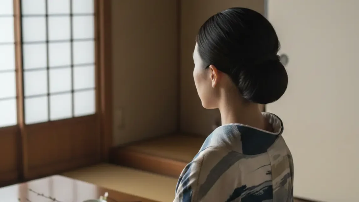 不安解消！かっこいい着物髪型夜会巻きが崩れない固定と直し方