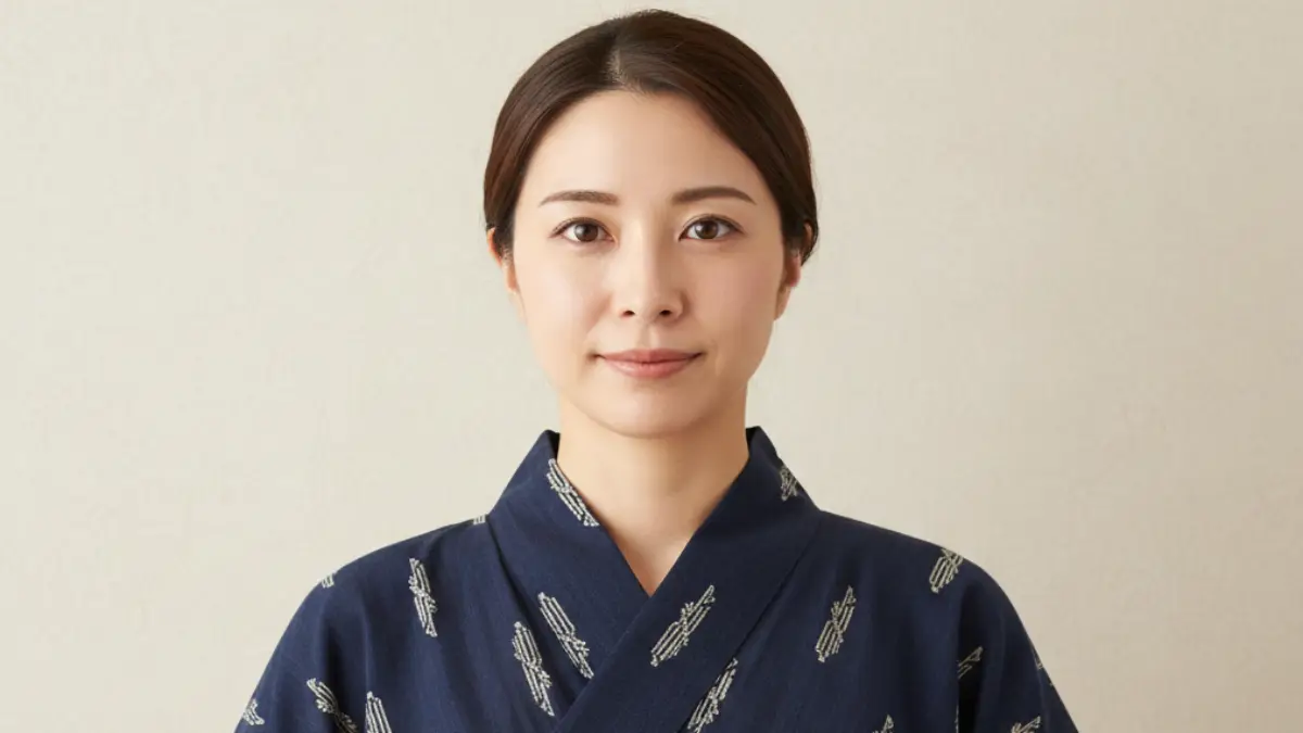 襟元がY字になる正しい浴衣の着方
