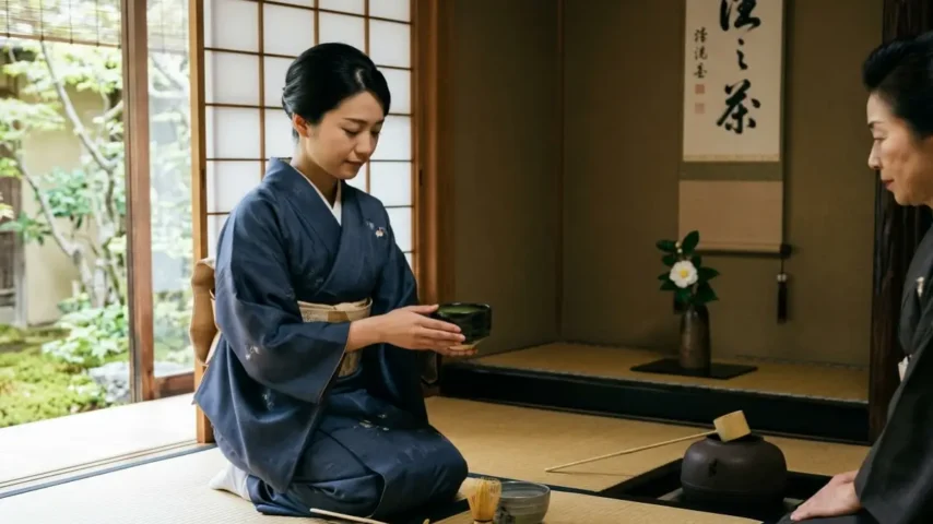 茶道初心者の基本作法 茶道初心者が抹茶をいただく茶道体験