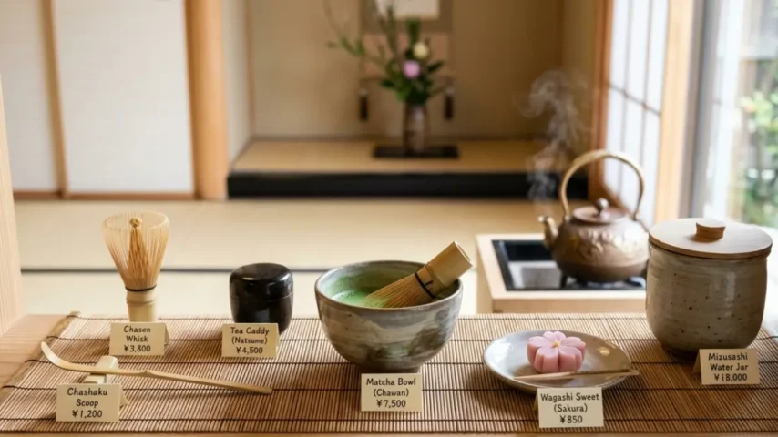 茶道体験の料金相場 茶道体験の料金相場や内容の違いをイメージした画像