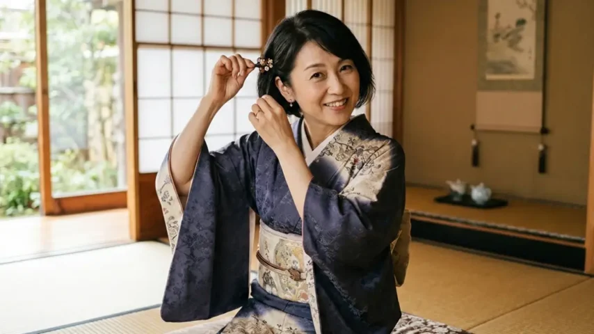 着物 髪型ボブ50代 自分でできるボブアレンジ