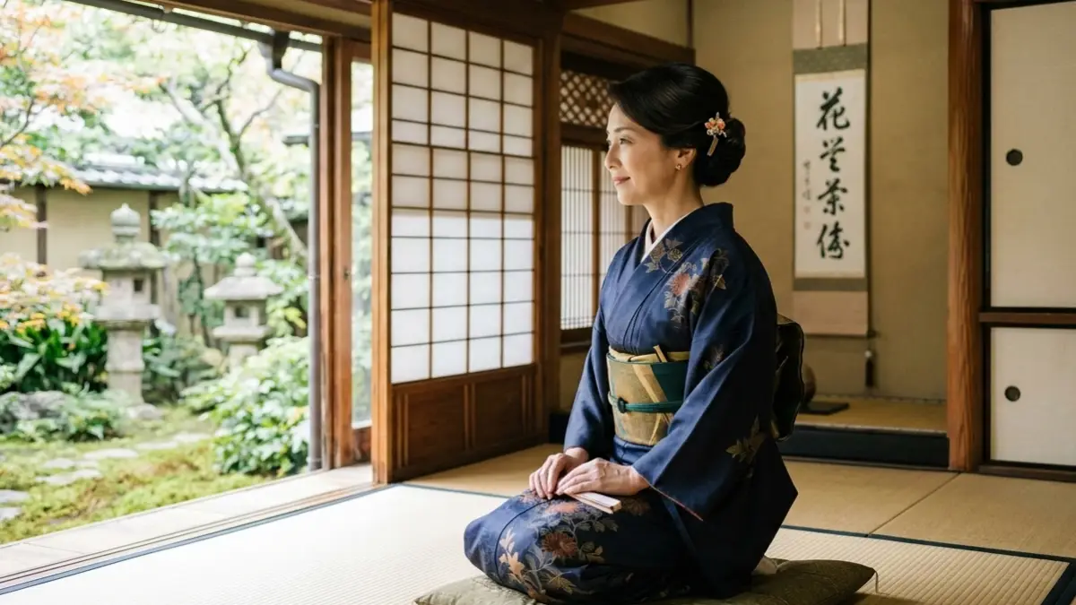 着物 髪型 ロング大人 40代50代和装ヘア