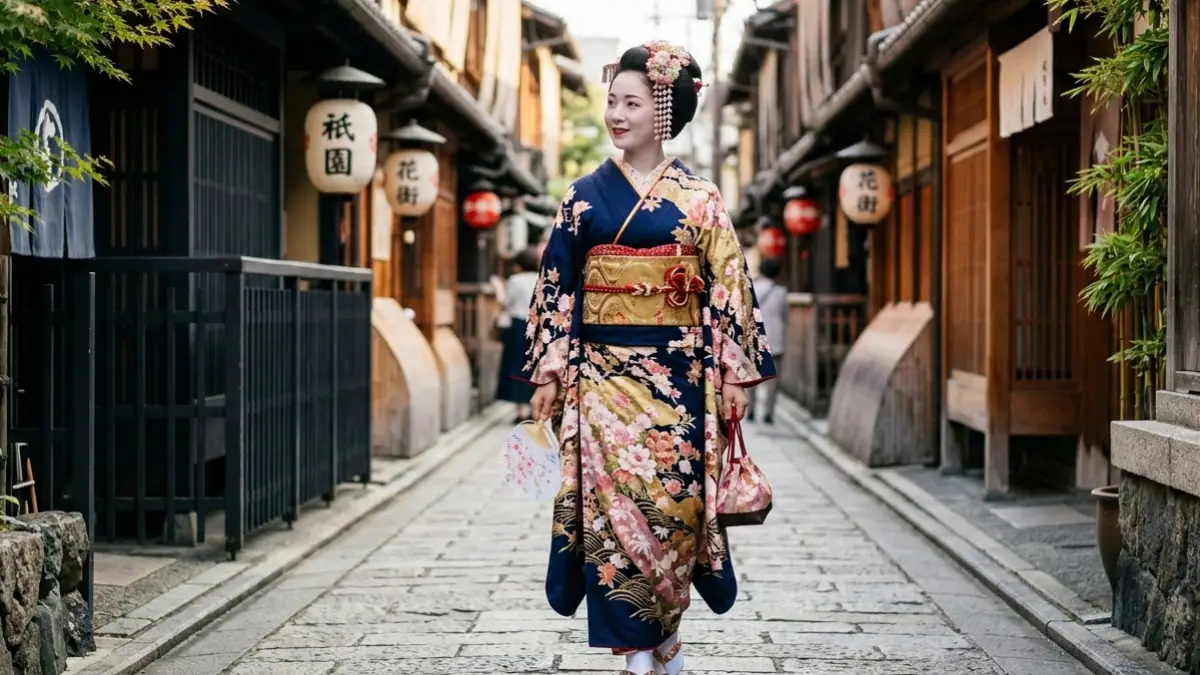 着物 髪型 ロング大人 訪問着に合う和装ヘア