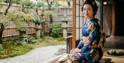 着物 髪型 ロング大人 低めシニヨンの和装ヘア