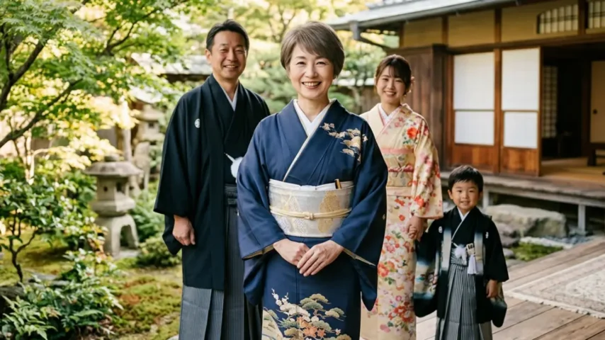 着物 髪型 ベリー ショート50代 写真映えするシルエット