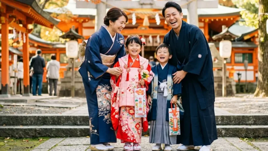 七五三 着物 産着に戻すか判断した家族の記念イメージ
