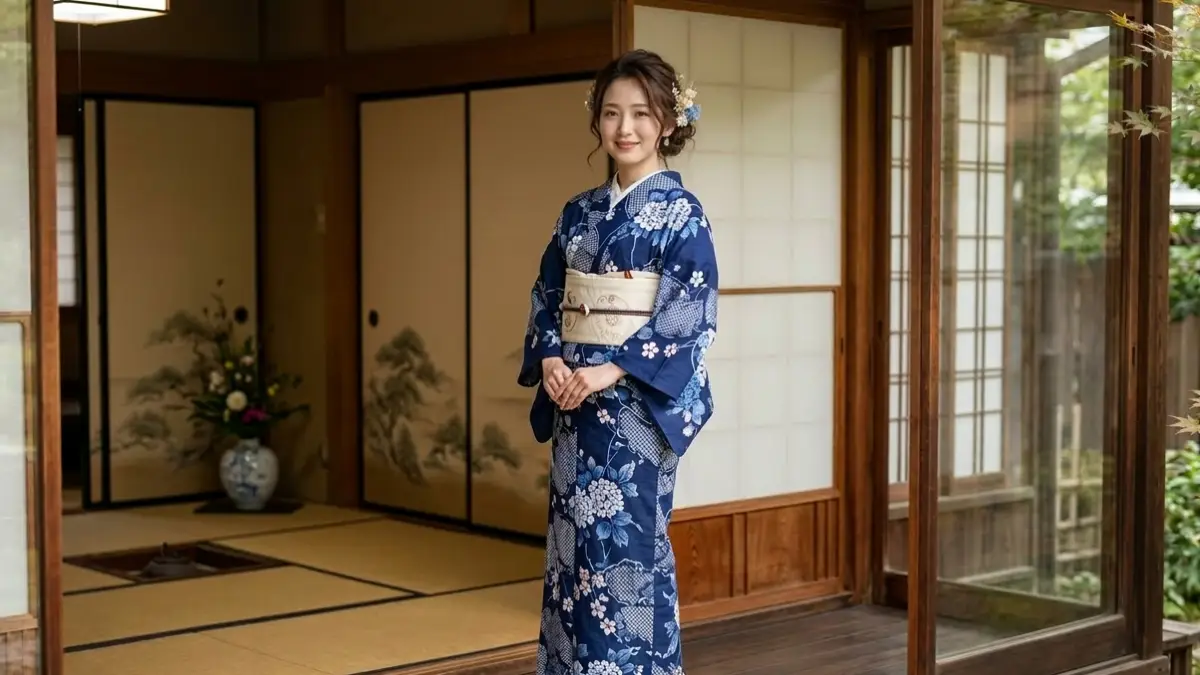 浴衣髪型 ロングお団子 大人っぽいまとめ髪