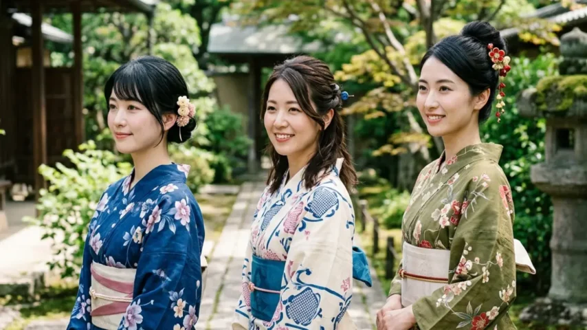 浴衣髪型の長さ別比較 浴衣髪型簡単不器用のボブミディアムロング比較