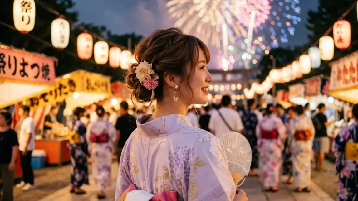 浴衣髪型 ふわふわはこれで解決 長さ別に失敗しない選び方