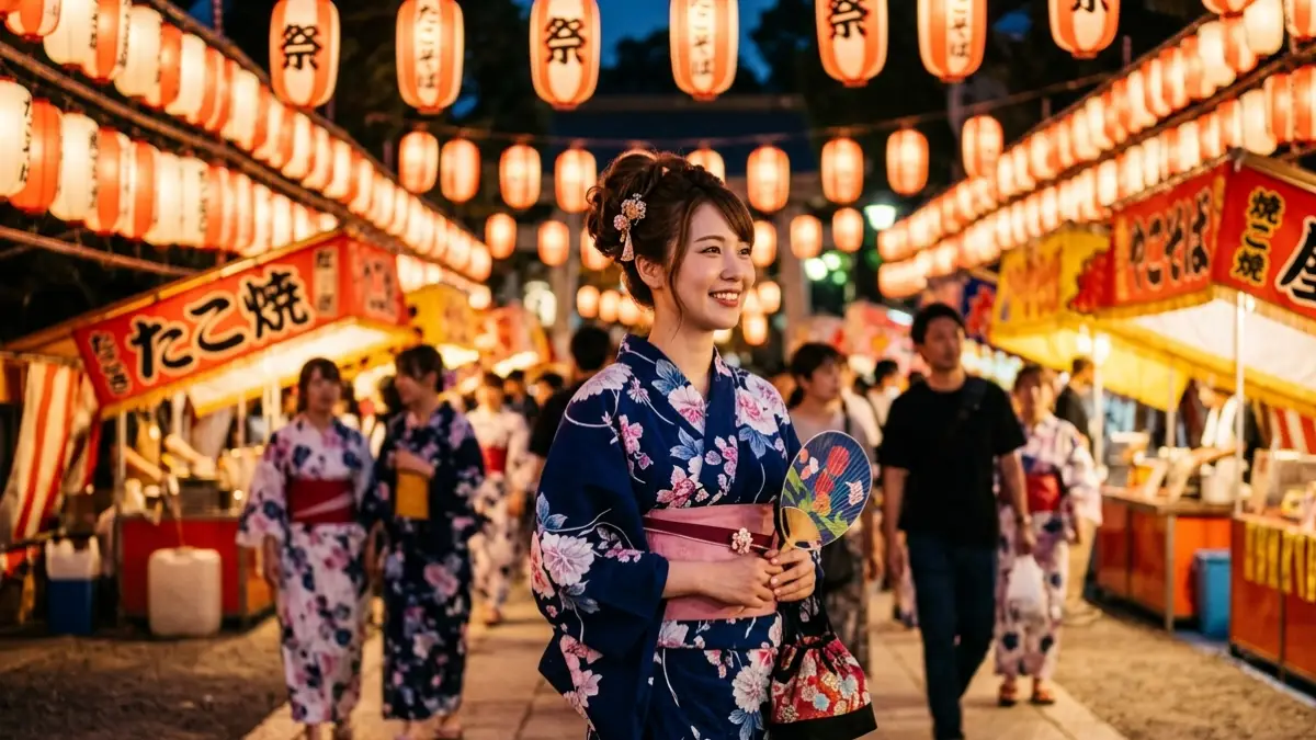 浴衣髪型 ロングお団子 高めアレンジ