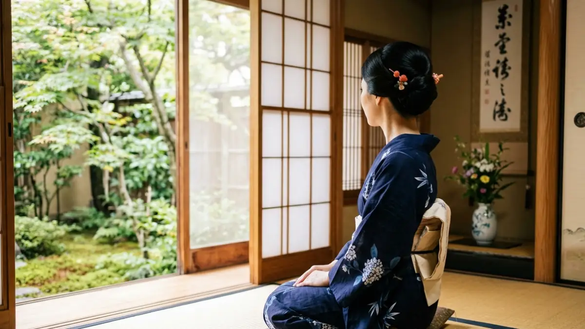 浴衣髪型 ロングお団子 うなじが見えるまとめ髪