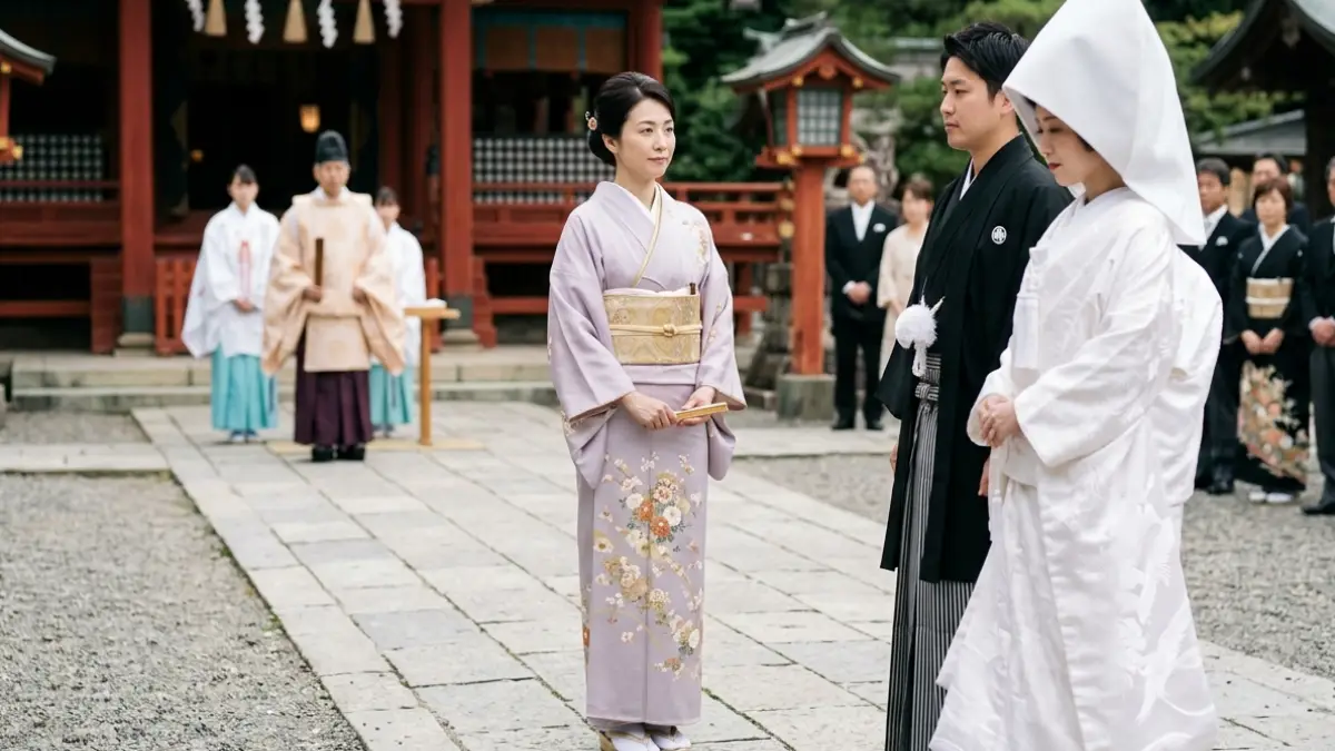 結婚式 着物友人 マナーのイメージ