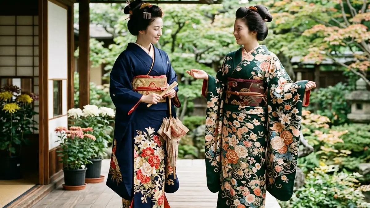 明治の着物 柄の傾向 明治時代の着物の柄の変化を比較した画像