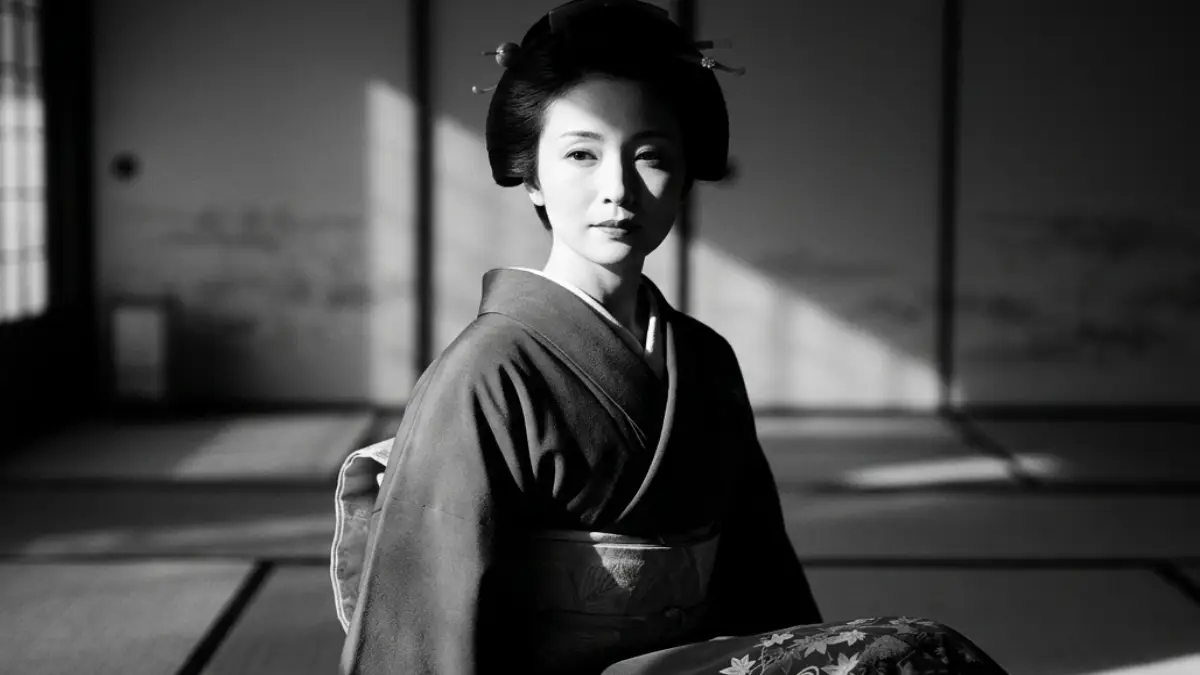 明治時代 女性の着物の特徴 明治時代の女性の着物の特徴を表した日本人女性の和装画像