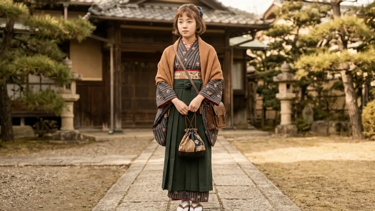 大正時代の着物普段着まとめイメージ 大正時代 着物 普段着の全体像をまとめた横長イメージ画像