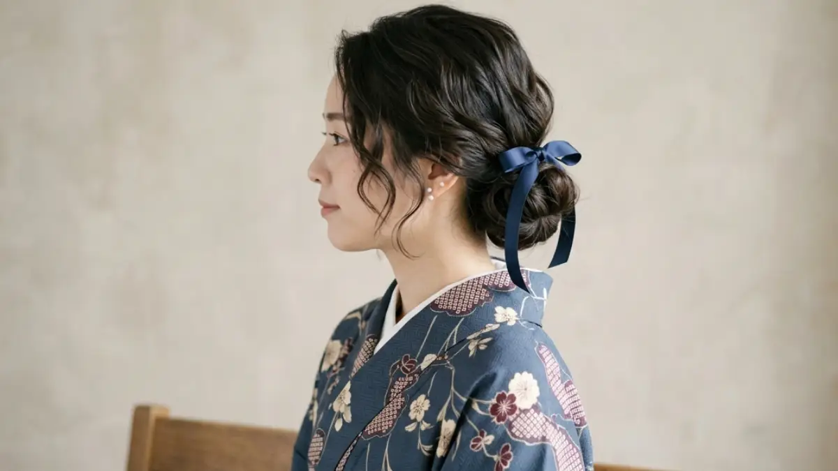 大正ロマン髪型の基本スタイル 大正ロマン 着物髪型の作り方イメージ