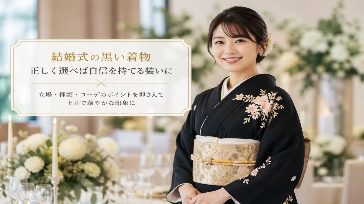 結婚式 着物黒 判断基準のまとめイメージ
