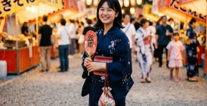 浴衣髪型ボブ高校生に似合う簡単ヘアアレンジ