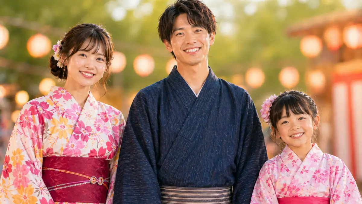 浴衣上どっちで迷う人向けに自分から見て左が上だと分かる浴衣の見本画像