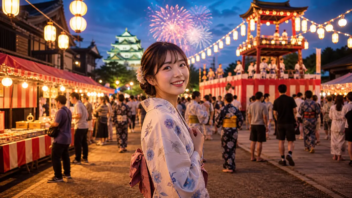 浴衣 祭りで全国の有名イベントを楽しむ日本人女性