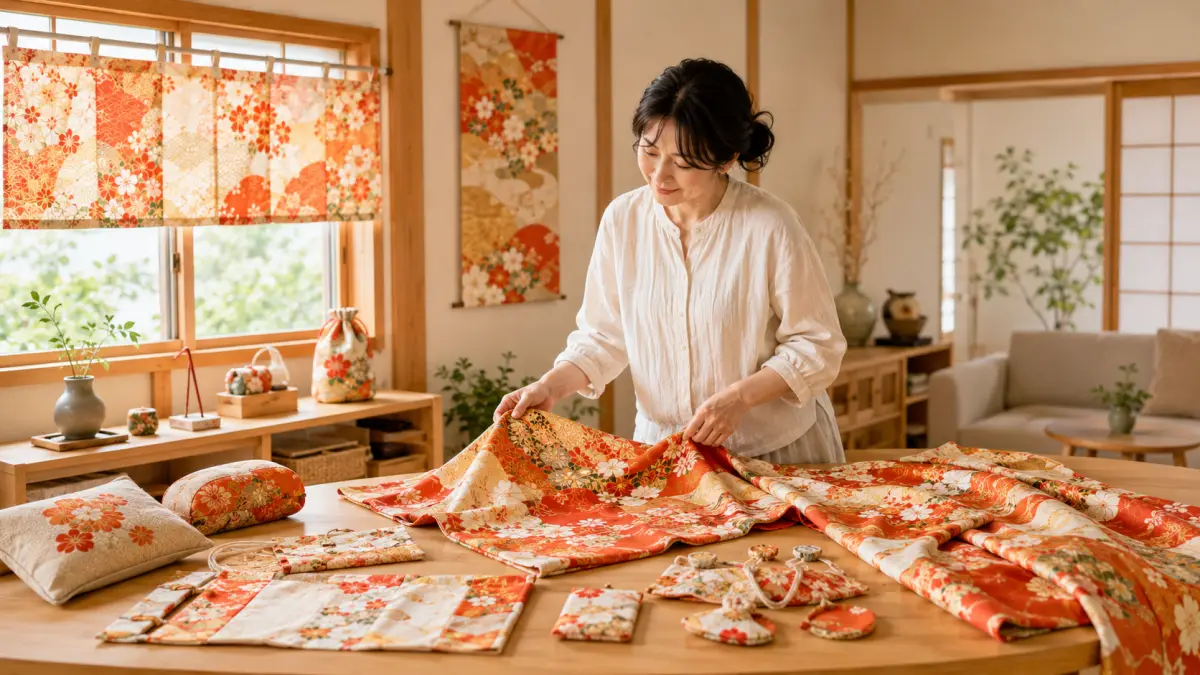 着物リメイク カーテンやのれんの活用を考える日本人女性