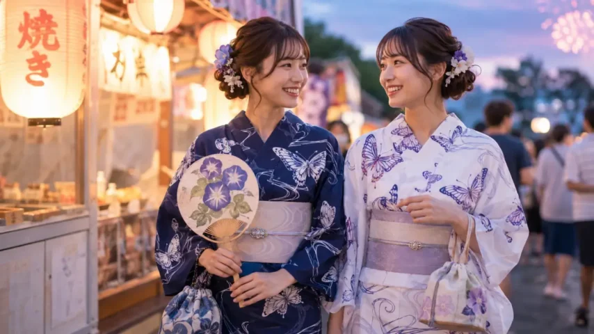 浴衣 蝶は夏に着てもよいか季節感を解説する画像
