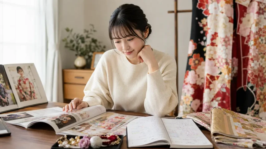 成人式の着物レンタル時期と準備内容を整理する日本人女性