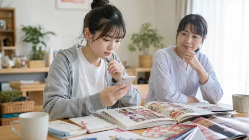 高校生のうちから成人式の着物レンタル準備を始める日本人女性
