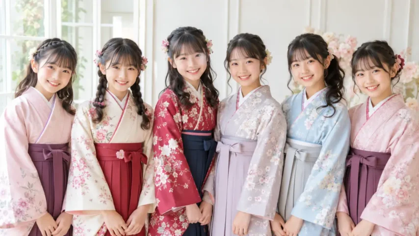 小学生 袴 髪型 人気の袴色別似合わせヘア