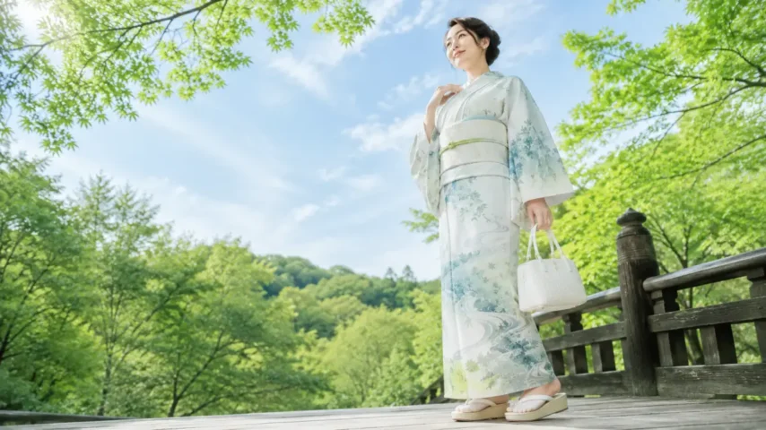 風薫る 着物に合わせる涼しげな小物とバッグ