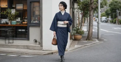 着物の和洋ミックスコーデ｜靴・バッグ・帽子の合わせ方