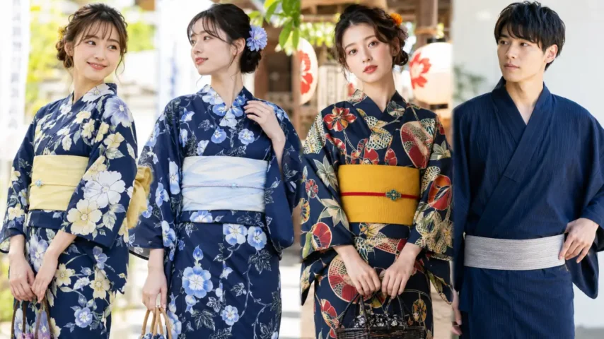 紺色浴衣のおすすめ商品タイプ 紺色浴衣のおすすめ商品タイプを比較できる女性と男性の浴衣コーデ