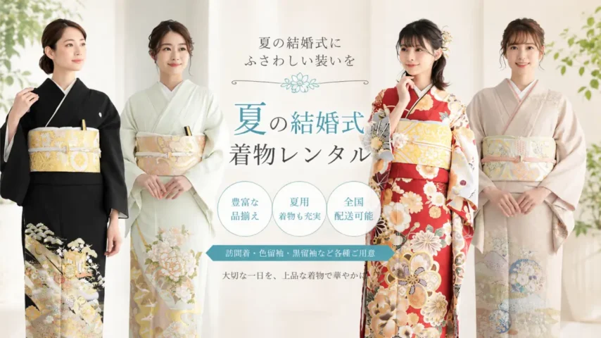 夏の結婚式 着物レンタルで訪問着や留袖を選ぶ日本人女性