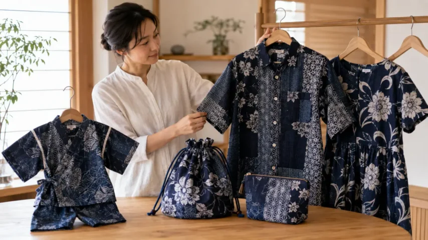 浴衣を甚平にリメイクするほかシャツやワンピースや小物に活用する例