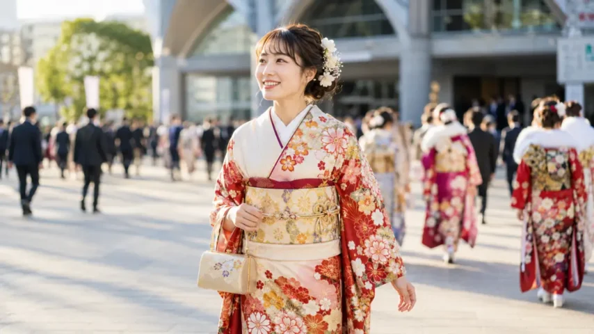 既婚者が自分に合った服装で成人式を迎える様子