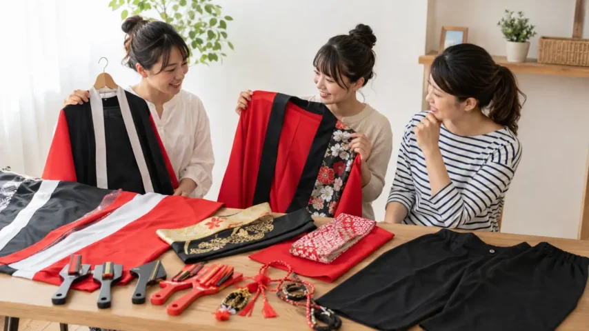 よさこい衣装を格安でそろえる工夫 よさこい 祭り衣装を格安でそろえるために比較する日本人女性たち